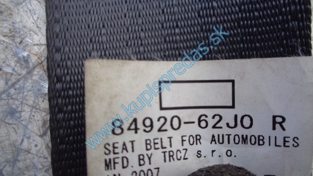 pravý predný bezpečnostný pás, pyropás na suzuki swift, 84920-62J0
